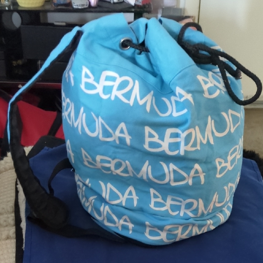 Blue Bermuda Drawstring Backpack - Picture 4 of 4